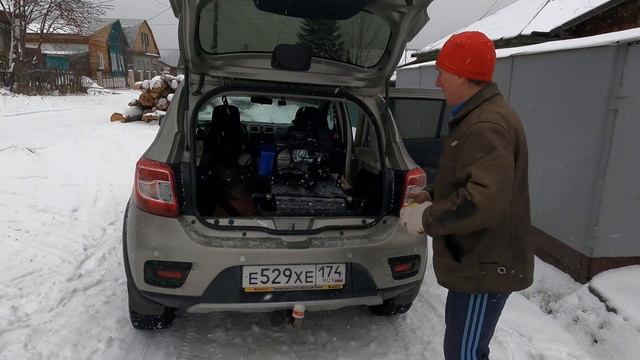 Мотобуксировщик Белка Часть-4  Погрузка, выгрузка в авто хэтчбек.