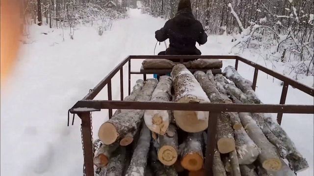 мотоблок Нева заготовка дров