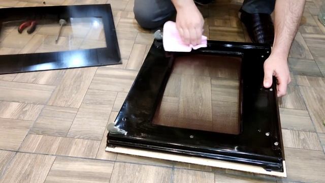 Как чистить газовых плит дверь Гефест