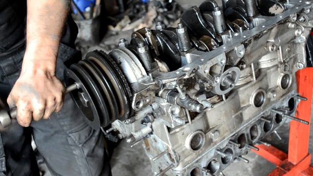 установка шкива коленвала на двигатель умз 4216