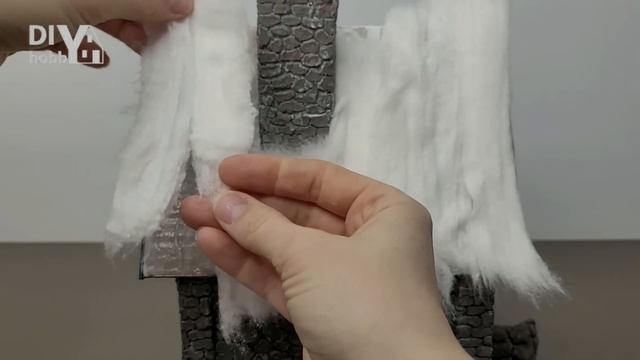 Зимний домик в лесу из картона своими руками / DIY