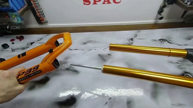 Воздушно-масляная вилка Pasak с Алиэкспресс. Полная разборка.