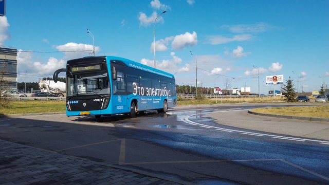 Sk1 маршрут электробуса. 17.09.2022 год. Москва.