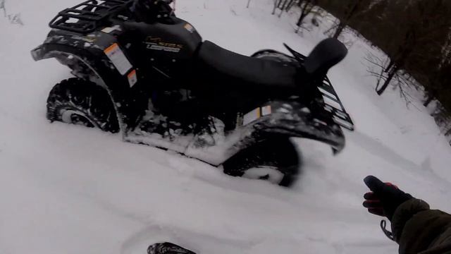 Не покупай пока не посмотришь. Зимняя покатушка на квадрике Стелс Леопард 650 инжектор 22 года.