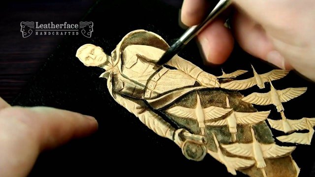 Я убит подо Ржевом | Тиснение на коже | Работа с кожей