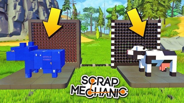 НАПЕЧАТАЛИ КОРОВУ ОГРОМНЫМ 3D ПРИНТЕРОМ ПОСТРОЙКИ в Scrap Mechanic СКРАП МЕХАНИК