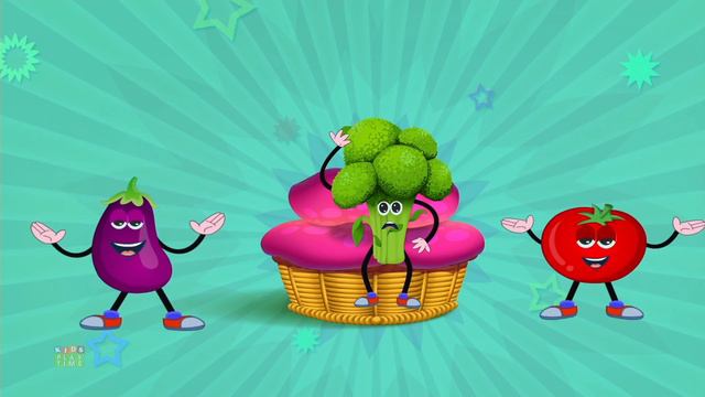 Ten Little Vegetable Song Educational video for kids and children