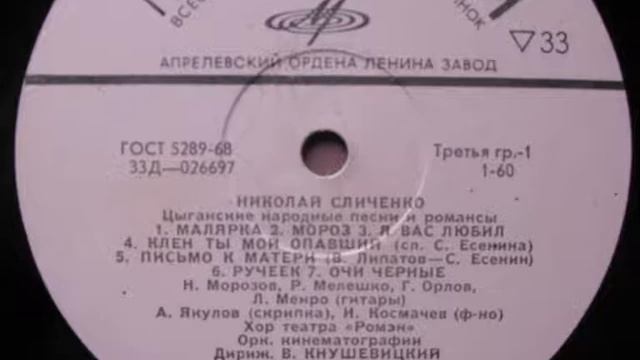 Николай Сличенко - цыганские песни и романсы