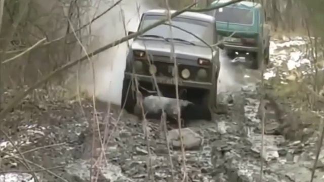 Внедорожники по бездорожью. Веселые покатушки по грязи