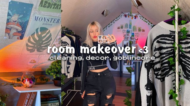 🌱Переделка комнаты в эстетике goblincore: уборка, декор, распаковка 🍄🌿