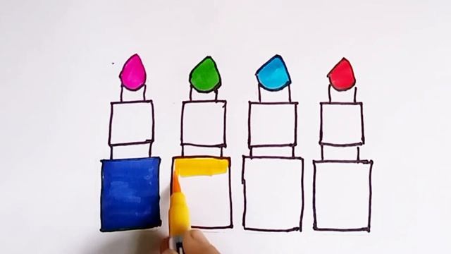 Красивый рисунок губной помадой!рисование и раскраски для детей!