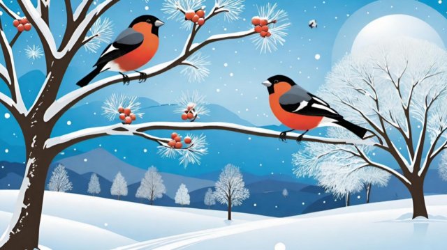 Песня «Снегири» для детского сада и начальной школы. Детская зимняя песенка про снегирей.