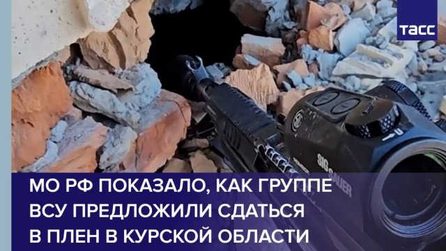 МО РФ показало, как группе ВСУ предложили сдаться в плен в Курской области