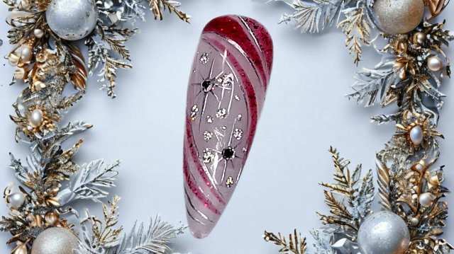 Быстро и просто. Новогодний маникюр 2025. МК