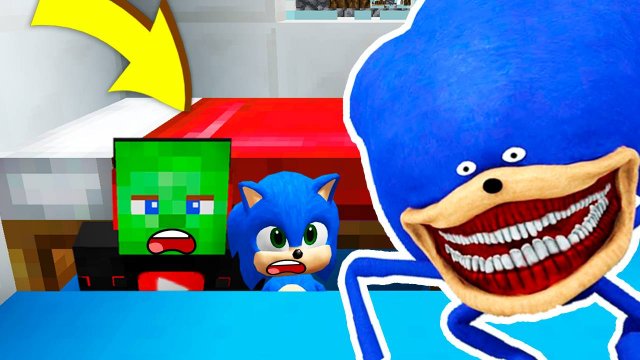 ПРЯЧУСЬ ПОД КРОВАТЬЮ ОТ СОНИК ТЕЙПС В МАЙНКРАФТ ЗОМБАК