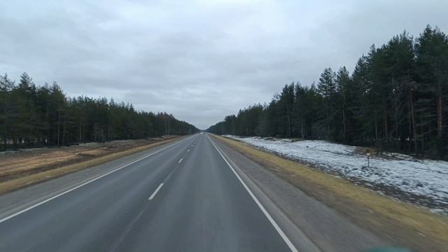 4k video. Чадога - Череповец. Таймплас. 60х скорость. 2 часа съёмки. 05.12.2024.