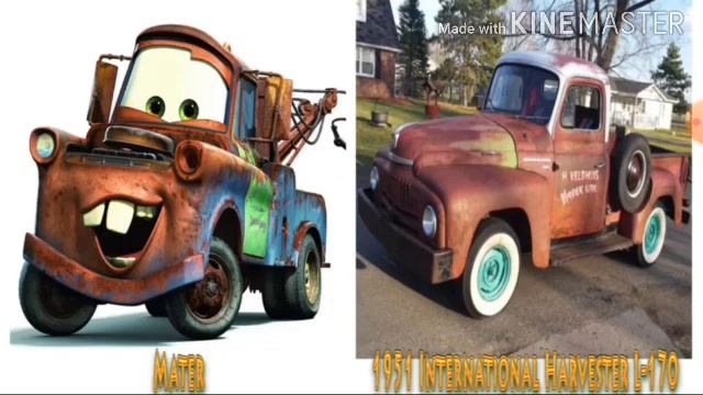 Тачки в мультфильме и тачки в реальной жизни