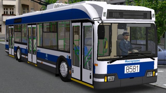 OMSI 2 - Поездка на троллейбусе БКМ-321 2009 года Московский по карте Омнинск маршрут 3