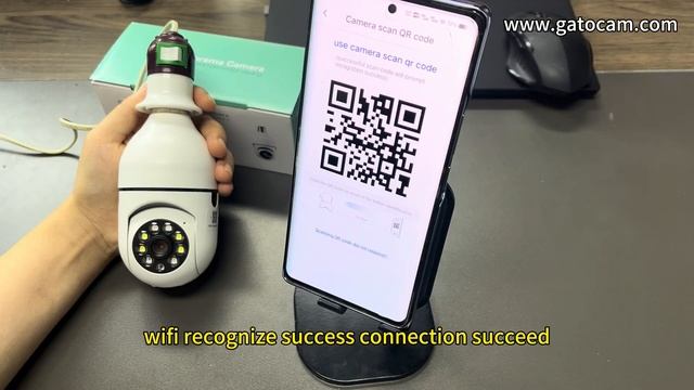 V360pro WIFI Bulb Camera phone setup Installation video