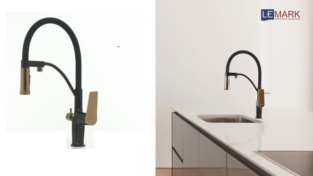 Смеситель для кухни с подключением к фильтру с питьевой водой LEMARK BRONX LM3761BLR