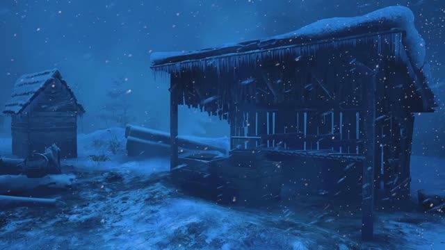 Невероятно сильная метель для сна, 5 часов снежной бури | звуков ветра для сна, черный экран