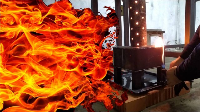 Пожар! Не делайте печь на отработке!
