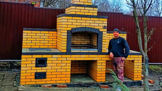 Мангал, печь, под казан стол, наш 163 объект