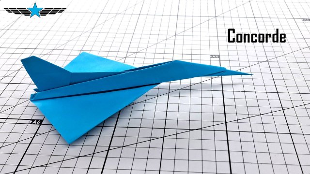 Как сделать оригами самолет Конкорд из бумаги A4