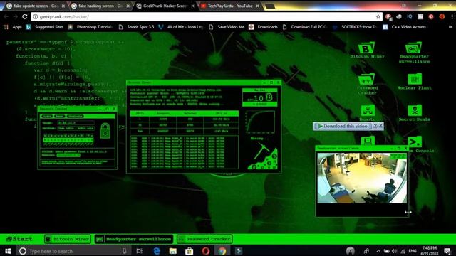 How to become Hacker ? Fake hacking screen | fake windows update screen | best PC tricks in Urdu