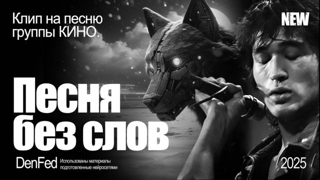 Клип. Песня без слов. Группа КИНО. В. Цой. Нейросеть. New