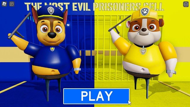 BARRY CHASE Против BARRY RUBBLE в PAW PATROL BARRY'S PRISON RUN! New Scary Obby в РОБЛОКС(#ROBLOX)