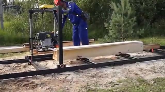 Бензиновая пилорама шинная (БПШ) 13 л.с. 350 см3 с электростартером двигатель Champion Псков