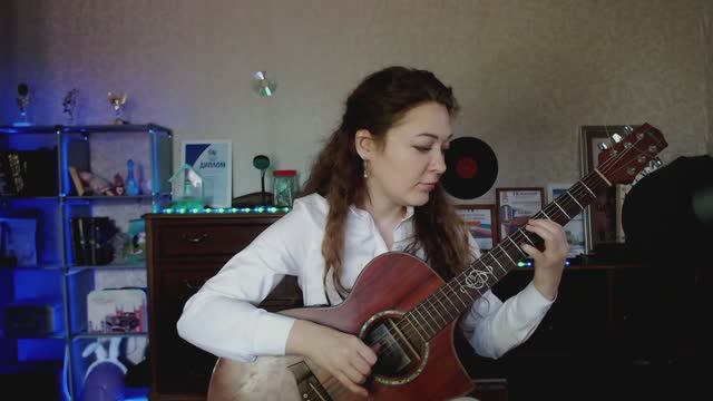 Оттепель (из к/ф "Оттепель") пример исполнения на гитаре (фрагмент) Маша Романова