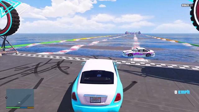 ПРОЕХАЛ ВОДНЫЕ КОЧКИ НА ГИГАНТСКОЙ САМОЙ ДЛИННОЙ MARUTI SUZUKI WAGON R В ГТА 5! ЭКСПЕРИМЕНТЫ В GTA 5