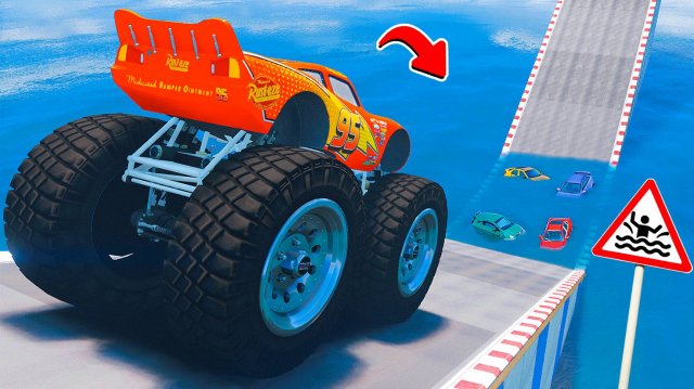 СМОЖЕТ ЛИ ГИГАНТСКИЙ МОЛНИЯ МАКВИН ПРОЕХАТЬ БОЛЬШУЮ ЛУЖУ В ГТА 5 МОДЫ - ЭКСПЕРИМЕНТЫ в GTA 5 MODS