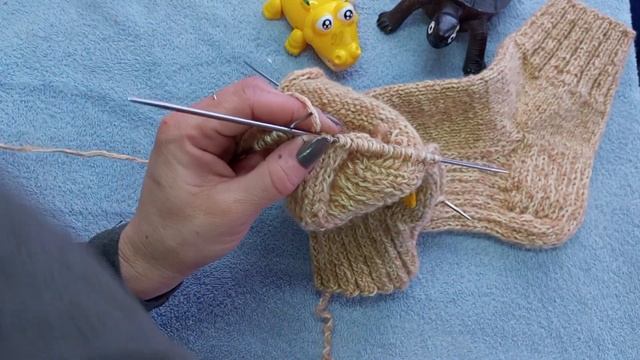 Мужские носки 🧦 с отдельной укреплённой подошвой спицами