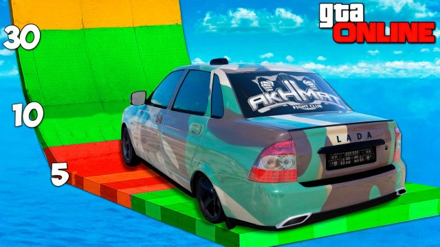 На сколько градусов заедет чит тачка по огромной дуге? Эксперименты в ГТА 5 Онлайн