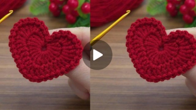 Сердечко крючком ❤ #веселыепетельки #вязаниекрючком #Анявяжет