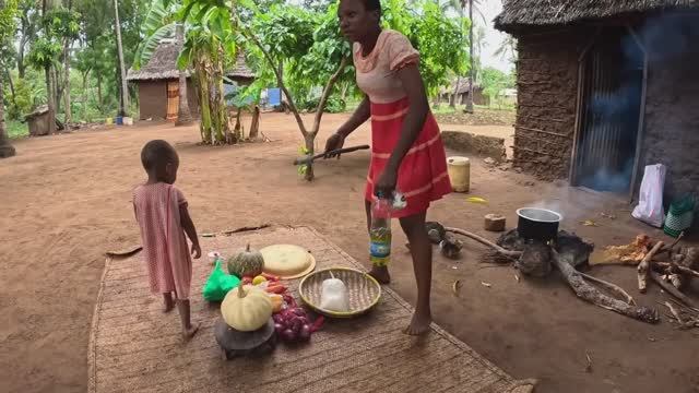 Дождливое утро в африканской деревне 🌧️