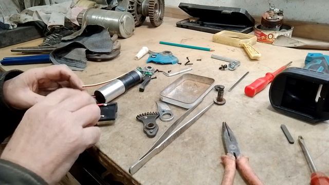 ремонт  аккумуляторного секатора