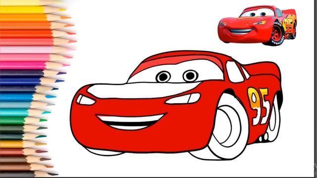 Как нарисовать МАКВИНА/Урок рисования для детей ТАЧКИ