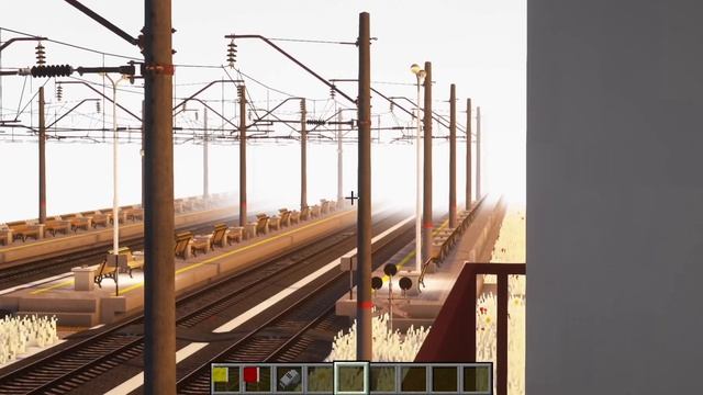 РАБОТАЮ ДЕЖУРНЫМ ПО ЖД ПЕРЕЕЗДУ В МАЙНКРАФТЕ. ВСТРЕТИЛ ЭП2Д.