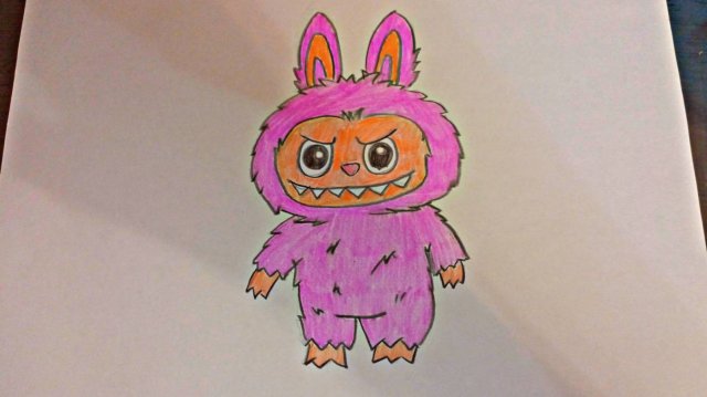 Рисуем Лабубу поэтапно / Как нарисовать Лабубу карандашом / как нарисовать Лабубу