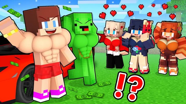 Девушки влюбились в самых сильных парней в Майнкрафте, мультфильм