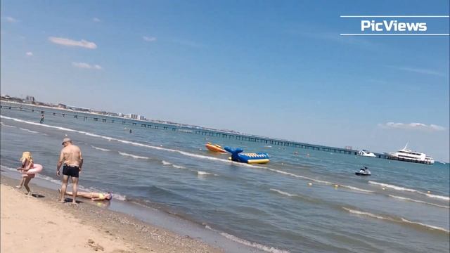 Анапа сегодня 25 июля 2025. Центральный пляж. Чёрное море. Отдых и погода в Анапе сейчас. Сезон 2025