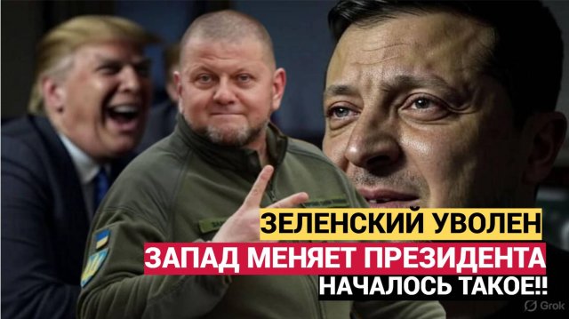 Скандал в Киеве. Трамп Уволил Зеленского. Залужный новый президент!