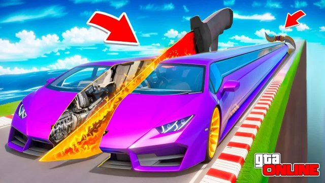 РАСПИЛИЛ САМУЮ ДЛИННУЮ ЛАМБУ РАСКАЛЕННЫМ НОЖОМ В GTA 5! НОЖИКИ-РЕЖИКИ! ЭКСПЕРИМЕНТЫ ГТА 5