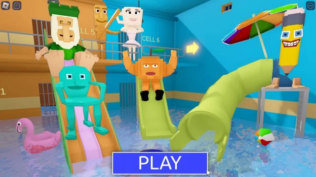 АКВАПАРК ТАНГ САХУРА! БАРРИ, СБЕЖАВШИЙ ИЗ ТЮРЬМЫ! #роблокс #обби