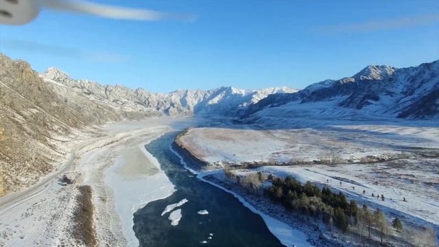 Мотобуксировщик Sharmax.  Красивые пейзажи Алтая.  Видеообзор