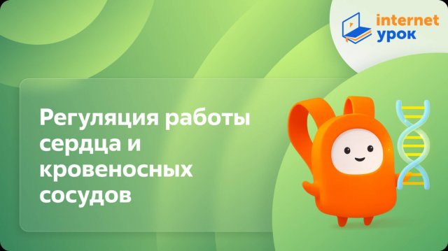 Биология 8 класс. Регуляция работы сердца и кровеносных сосудов